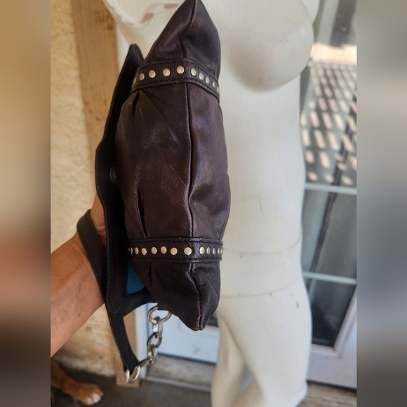 ROCK FOSSIL STUDDED SOFT LEATHER BAG - Picture 3 of 9